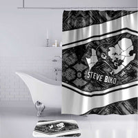 Steve Biko Bathroom Set with Monochrome Portrait, Ideas Do Not Die Quote - Wonder Print Shop
