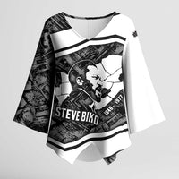 Steve Biko Kimono Sleeve Blouse with Monochrome Portrait, Ideas Do Not Die Quote - Wonder Print Shop
