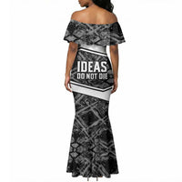 Steve Biko Mermaid Dress with Monochrome Portrait, Ideas Do Not Die Quote - Wonder Print Shop