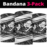 Steve Biko Neck Gaiter with Monochrome Portrait, Ideas Do Not Die Quote - Wonder Print Shop