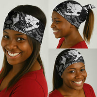 Steve Biko Neck Gaiter with Monochrome Portrait, Ideas Do Not Die Quote - Wonder Print Shop