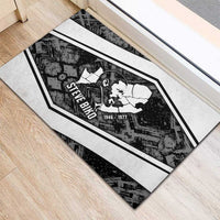 Steve Biko Rubber Doormat with Monochrome Portrait, Ideas Do Not Die Quote - Wonder Print Shop