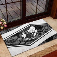 Steve Biko Rubber Doormat with Monochrome Portrait, Ideas Do Not Die Quote - Wonder Print Shop