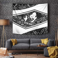 Steve Biko Tapestry with Monochrome Portrait, Ideas Do Not Die Quote - Wonder Print Shop