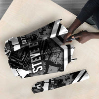 Steve Biko Umbrella with Monochrome Portrait, Ideas Do Not Die Quote - Wonder Print Shop