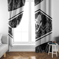 Steve Biko Window Curtain with Monochrome Portrait, Ideas Do Not Die Quote - Wonder Print Shop