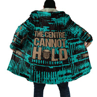 Chinua Achebe Cloak with Tribal Mask Design, Things Fall Apart Quote and Teal Abstract - Wonder Print Shop