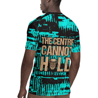 Chinua Achebe Rugby Jersey with Tribal Mask Design, Things Fall Apart Quote and Teal Abstract - Wonder Print Shop