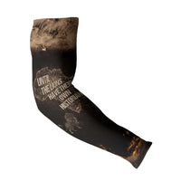 Chinua Achebe Arm Sleeves with Sepia Portrait, Lion Historians Quote and Vintage African Map - Wonder Print Shop
