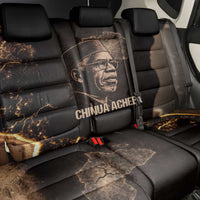 Chinua Achebe Back Car Seat Cover with Sepia Portrait, Lion Historians Quote and Vintage African Map - Wonder Print Shop