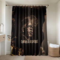 Chinua Achebe Bathroom Set with Sepia Portrait, Lion Historians Quote and Vintage African Map - Wonder Print Shop