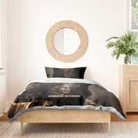 Chinua Achebe Bedding Set with Sepia Portrait, Lion Historians Quote and Vintage African Map - Wonder Print Shop