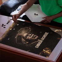 Chinua Achebe Puzzle with Sepia Portrait, Lion Historians Quote and Vintage African Map - Wonder Print Shop