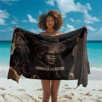 Chinua Achebe Sarong with Sepia Portrait, Lion Historians Quote and Vintage African Map - Wonder Print Shop