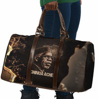 Chinua Achebe Travel Bag with Sepia Portrait, Lion Historians Quote and Vintage African Map - Wonder Print Shop