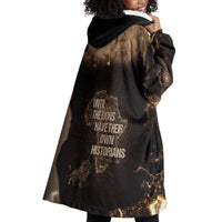 Chinua Achebe Wearable Blanket Hoodie with Sepia Portrait, Lion Historians Quote and Vintage African Map - Wonder Print Shop