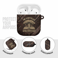 Chinua Achebe AirPods Case with Tribal Symbol Design, The Storyteller Quote and Africa Wrote Back - Wonder Print Shop