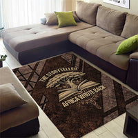 Chinua Achebe Area Rug with Tribal Symbol Design, The Storyteller Quote and Africa Wrote Back - Wonder Print Shop