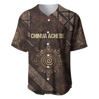 Chinua Achebe Baseball Jersey with Tribal Symbol Design, The Storyteller Quote and Africa Wrote Back - Wonder Print Shop