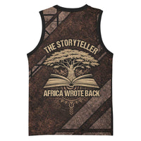 Chinua Achebe Basketball Jersey with Tribal Symbol Design, The Storyteller Quote and Africa Wrote Back - Wonder Print Shop