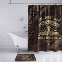 Chinua Achebe Bathroom Set with Tribal Symbol Design, The Storyteller Quote and Africa Wrote Back - Wonder Print Shop