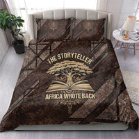 Chinua Achebe Bedding Set with Tribal Symbol Design, The Storyteller Quote and Africa Wrote Back - undefined