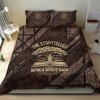Chinua Achebe Bedding Set with Tribal Symbol Design, The Storyteller Quote and Africa Wrote Back - undefined