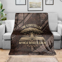Chinua Achebe Blanket with Tribal Symbol Design, The Storyteller Quote and Africa Wrote Back - Wonder Print Shop