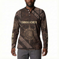 Chinua Achebe Button Sweatshirt with Tribal Symbol Design, The Storyteller Quote and Africa Wrote Back