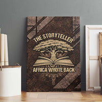Chinua Achebe Canvas Wall Art with Tribal Symbol Design, The Storyteller Quote and Africa Wrote Back - Wonder Print Shop