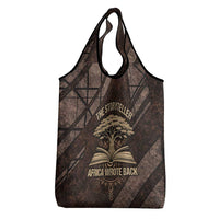 Chinua Achebe Grocery Bag with Tribal Symbol Design, The Storyteller Quote and Africa Wrote Back - Wonder Print Shop