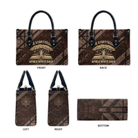Chinua Achebe Leather Bag with Tribal Symbol Design, The Storyteller Quote and Africa Wrote Back - Wonder Print Shop