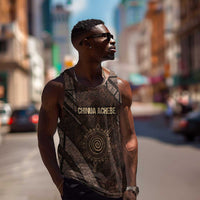 Chinua Achebe Men Tank Top with Tribal Symbol Design, The Storyteller Quote and Africa Wrote Back - Wonder Print Shop