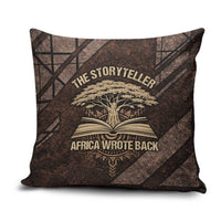 Chinua Achebe Pillow Cover with Tribal Symbol Design, The Storyteller Quote and Africa Wrote Back - Wonder Print Shop