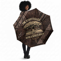 Chinua Achebe Umbrella with Tribal Symbol Design, The Storyteller Quote and Africa Wrote Back - Wonder Print Shop