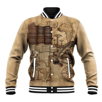 Ngugi wa Thiong O Baseball Jacket Vintage Map Ancient African Library - Decolonising the Mind - Wonder Print Shop