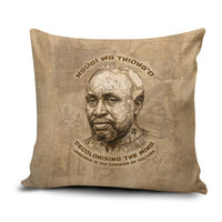 Ngugi wa Thiong O Pillow Cover Vintage Map Ancient African Library - Decolonising the Mind - Wonder Print Shop