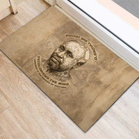 Ngugi wa Thiong O Rubber Doormat Vintage Map Ancient African Library - Decolonising the Mind - Wonder Print Shop