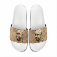 Ngugi wa Thiong O Slide Sandals Vintage Map Ancient African Library - Decolonising the Mind - Wonder Print Shop