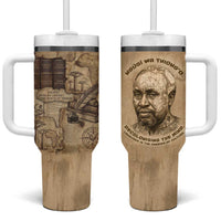 Ngugi wa Thiong O Tumbler With Handle Vintage Map Ancient African Library - Decolonising the Mind - Wonder Print Shop