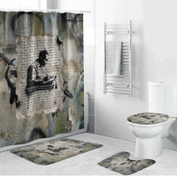 Ngugi wa Thiong O Bathroom Set Graffiti Resist Statement Ink Pen Revolution Fist Literary Activism - Wonder Print Shop
