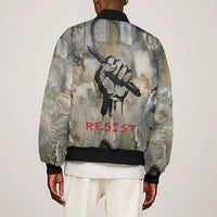 Ngugi wa Thiong O Bomber Jacket Graffiti Resist Statement Ink Pen Revolution Fist Literary Activism - Wonder Print Shop