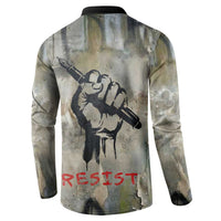 Ngugi wa Thiong O Button Sweatshirt Graffiti Resist Statement Ink Pen Revolution Fist Literary Activism