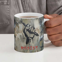 Ngugi wa Thiong O Ceramic Mug Graffiti Resist Statement Ink Pen Revolution Fist Literary Activism - Wonder Print Shop