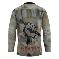 Ngugi wa Thiong O Hockey Jersey Graffiti Resist Statement Ink Pen Revolution Fist Literary Activism - Wonder Print Shop