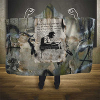 Ngugi wa Thiong O Hooded Blanket Graffiti Resist Statement Ink Pen Revolution Fist Literary Activism - Wonder Print Shop