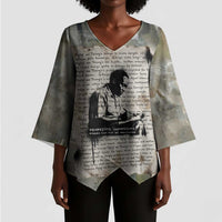 Ngugi wa Thiong O Kimono Sleeve Blouse Graffiti Resist Statement Ink Pen Revolution Fist Literary Activism - Wonder Print Shop