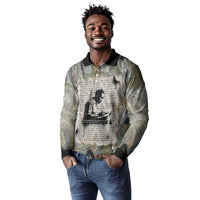 Ngugi wa Thiong O Long Sleeve Polo Shirt Graffiti Resist Statement Ink Pen Revolution Fist Literary Activism - Wonder Print Shop