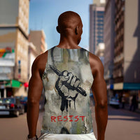Ngugi wa Thiong O Men Tank Top Graffiti Resist Statement Ink Pen Revolution Fist Literary Activism - Wonder Print Shop