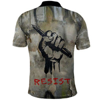 Ngugi wa Thiong O Polo Shirt Graffiti Resist Statement Ink Pen Revolution Fist Literary Activism - Wonder Print Shop